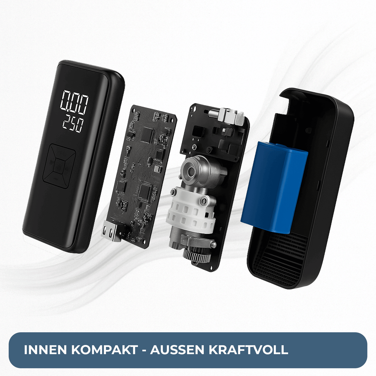AirPulse One Tragbarer Mini-Kompressor mit Akku
