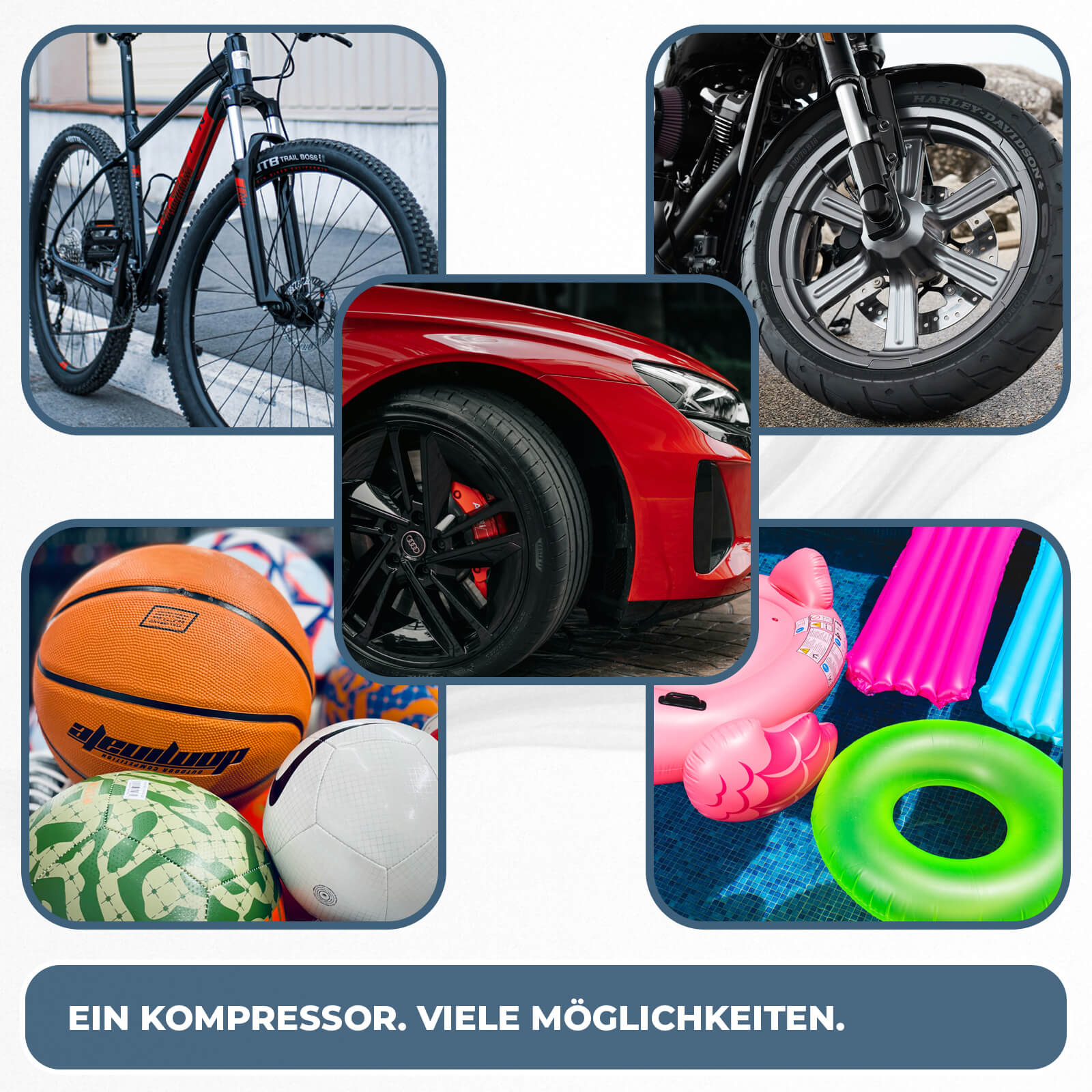 AirPulse One Kabelloser Mini Kompressor mit Akku